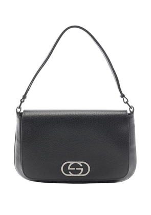 Gucci Pre-Owned 2016-2026 Calfskin Interlocking G shoulder bag - Black