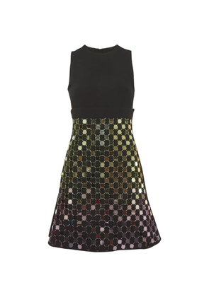 David Koma embellished A-line mini dress - Black
