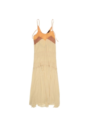 Bimba y Lola pleated A-line asymmetric dress - Yellow