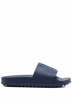 Tod's logo-embossed flat slides - Blue