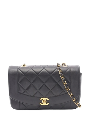 CHANEL Pre-Owned 1994-1996 Small Lambskin Diana Flap crossbody bag - Black