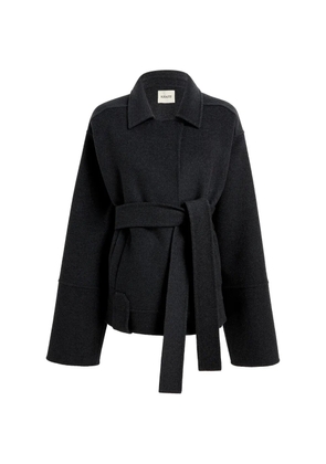 KHAITE Alder jacket in charcoal wool - Grey