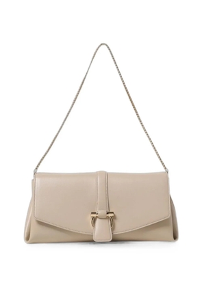 Ferragamo Mia leather shoulder bag - Neutrals