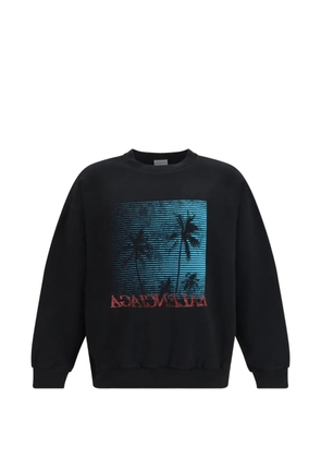 Balenciaga palm-print cotton sweater - Black