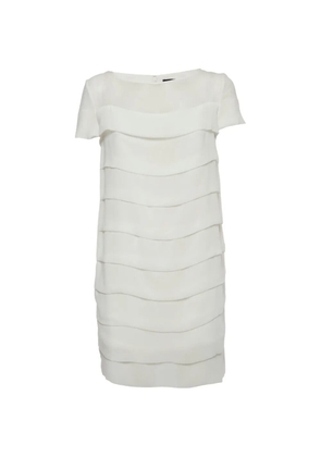 Elisabetta Franchi tiered chiffon mini dress - White