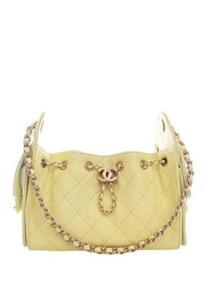 CHANEL Pre-Owned 2021-2026 Mini Quilted Caviar Chanel 25 Hobo shoulder bag - Yellow