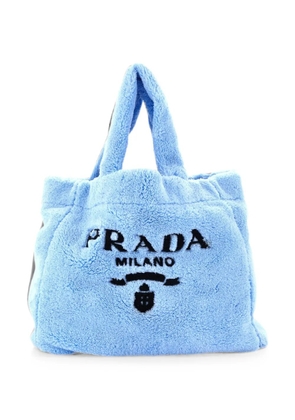 Prada Pre-Owned Logo Terry Cloth tote bag - Blue