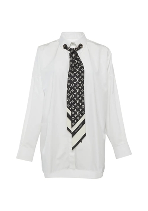 Louis Vuitton Pre-Owned scarf-detail shirt - White