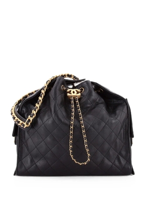 CHANEL Pre-Owned 25 Quilted Caviar Medium hobo bag - Black