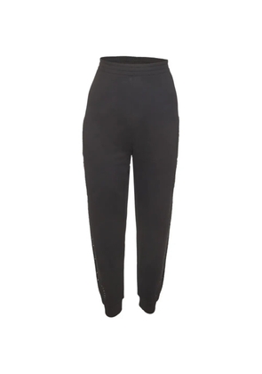 Stella McCartney Pre-Owned broderie-anglaise-detail track pants - Black