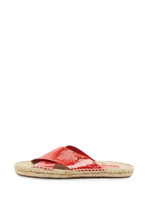 Tory Burch patent-finish leather sandals - Red