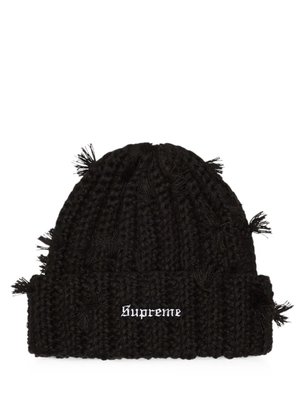Supreme Hand Tied chunky-knit beanie - Black