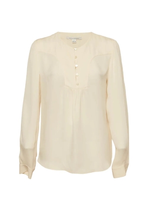 Diane Von Furstenberg Vintage long-sleeve silk blouse - Neutrals