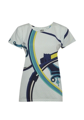 Hermès Pre-Owned printed jersey T-shirt - Blue