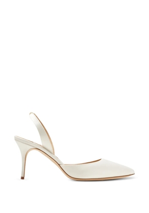 Manolo Blahnik Carolyne 70 pointed-toe slingback pumps - White