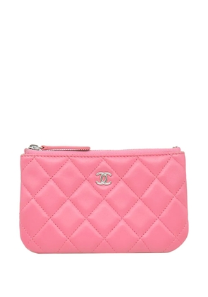 CHANEL Pre-Owned 2021 CC Quilted Lambskin pouch - Pink