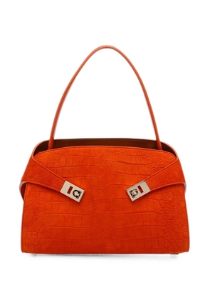 Ferragamo Hug croc-effect shoulder bag - Orange