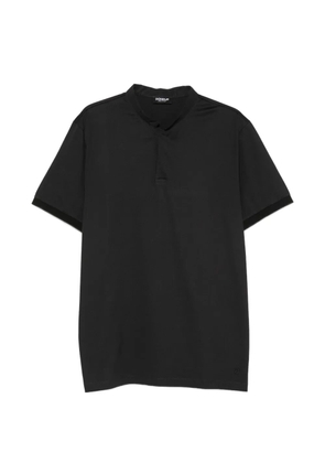 DONDUP ribbed-cuff polo shirt - Black