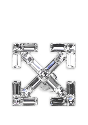 Off-White crystal-embellished earring - Silver