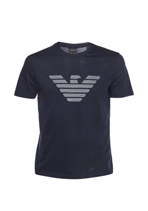 Emporio Armani Pre-Owned logo-embroidered crew-neck T-shirt - Blue