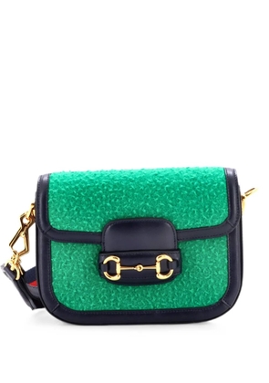 Gucci Pre-Owned Horsebit 1955 Shoulder Bag Wool Mini crossbody bag - Green