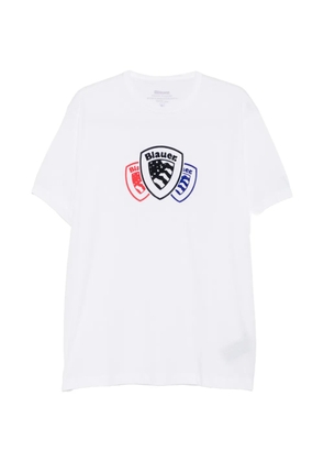 Blauer logo-print crew-neck T-shirt - White
