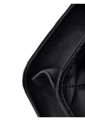 CHANEL Pre-Owned Sweet Camellia Flap Clutch with Chain Quilted Lambskin Mini crossbody bag - Black