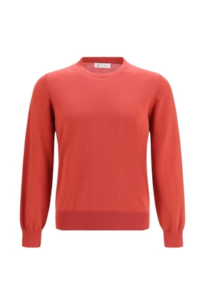 Brunello Cucinelli crew-neck long-sleeve sweatshirt - Red