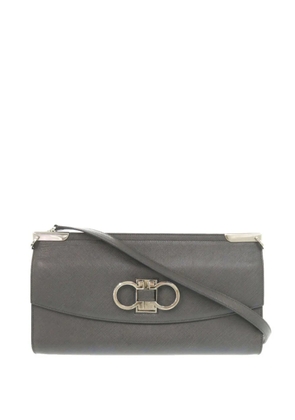 Ferragamo Pre-Owned 2000-2020 Leather Double Gancini shoulder bag - Grey
