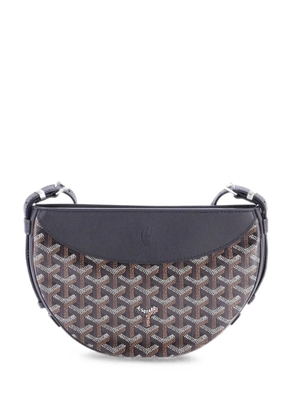 Goyard Pre-Owned Hirondelle Coated Canvas and Leather shoulder bag - Black