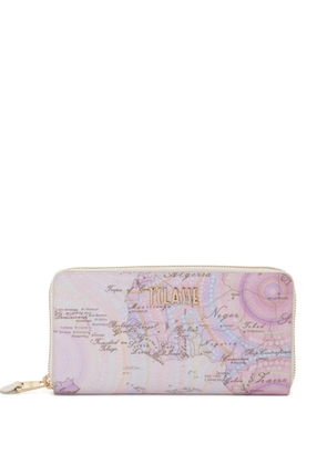 ALVIERO MARTINI 1° CLASSE Geo Dots Art zip-around wallet - Pink