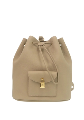 Loro Piana Pre-Owned 2019-2026 Grained Calfskin Extra Drawstring backpack - Neutrals