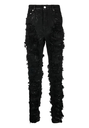 Rick Owens DRKSHDW distressed slim-fit jeans - Black