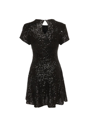 Maje sequin-embellished mini dress - Black