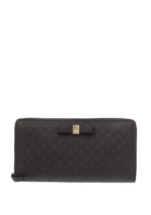 Gucci Pre-Owned 2000-2015 Microguccissima Zip Around Wallet long wallets - Black