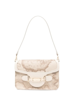 ALVIERO MARTINI 1° CLASSE map-print shoulder bag - Neutrals