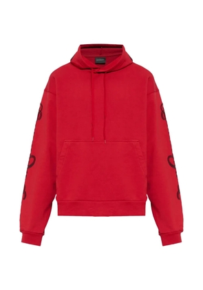 Balenciaga logo-print oversized hoodie - Red
