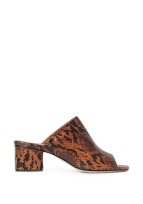 Vic Matie python-print leather sandals - Brown