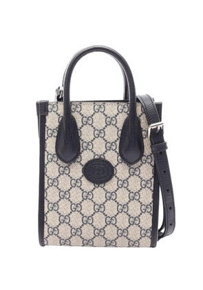 Gucci Pre-Owned 2016-2026 Mini GG Supreme Interlocking G Tote satchel - Neutrals