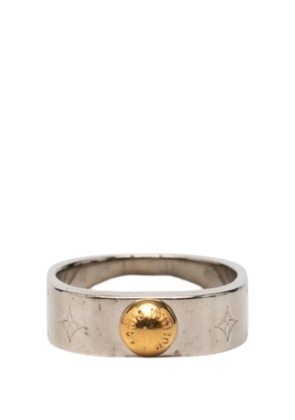 Louis Vuitton Pre-Owned 2019 Brass Nanogram Ring costume ring - Silver