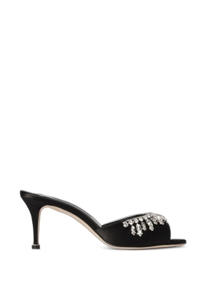 Manolo Blahnik Tulimu crystal-embellished heeled sandals - Black
