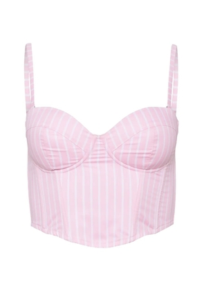 Fleur Du Mal Hamptons striped bustier top - Pink