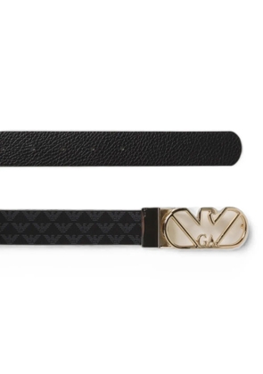 Emporio Armani reversible monogram-print belt - Black