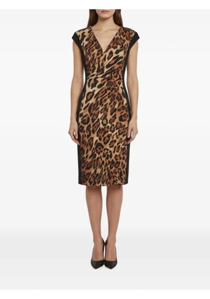 Escada Pre-Owned Darlita leopard-print midi dress - Neutrals