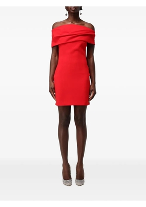 Solace London draped off-the-shoulder mini dress - Red