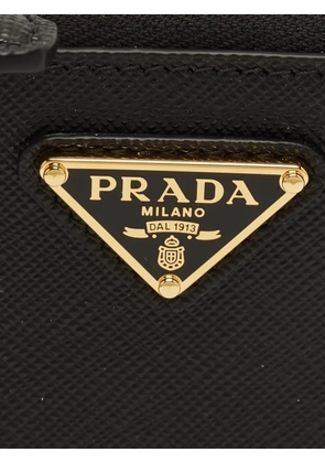Prada Pre-Owned Saffiano-leather zip card case - Black