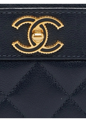 CHANEL Pre-Owned Mademoiselle quilted wallet - Blue