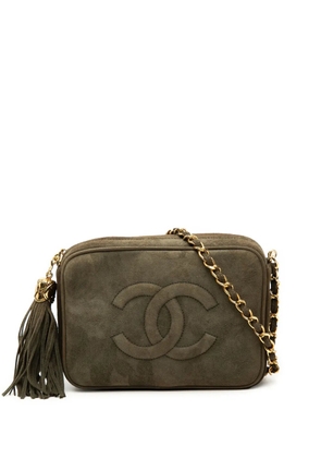 CHANEL Pre-Owned 1989-1991 CC Suede Tassel Camera Bag crossbody bag - Brown
