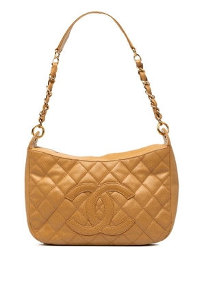 CHANEL Pre-Owned 2003-2004 CC Quilted Caviar Timeless shoulder bag - Neutrals