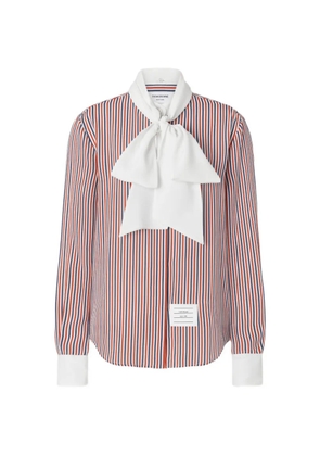 Thom Browne striped detachable-collar shirt - Red